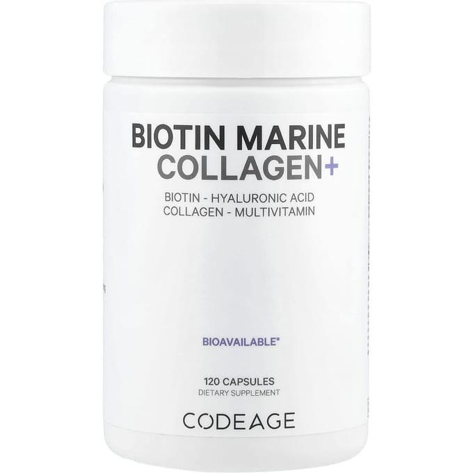 Codeage Naturel, collagène marin biotine, 120 capsules