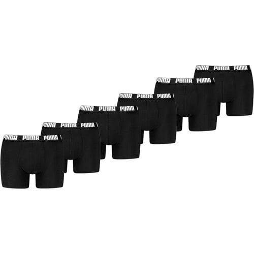 Puma Boxershorts Everyday Basic - 6 pack - Zwart - Heren Ondergoed - Maat S