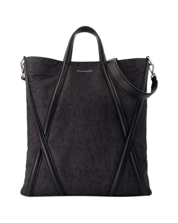 Harnas Shopper Tas - Alexander McQueen - Nylon - Zwart