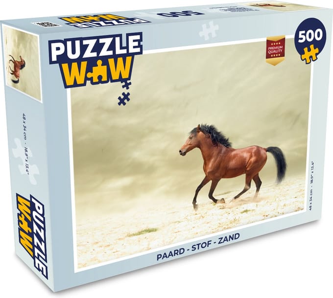 Puzzel Paard - Stof - Zand - Legpuzzel - Puzzel 500 stukjes