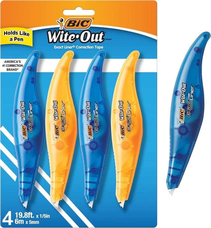 Correctielint Wit Nauwkeurige en Snelle Herstel 4 Stuks