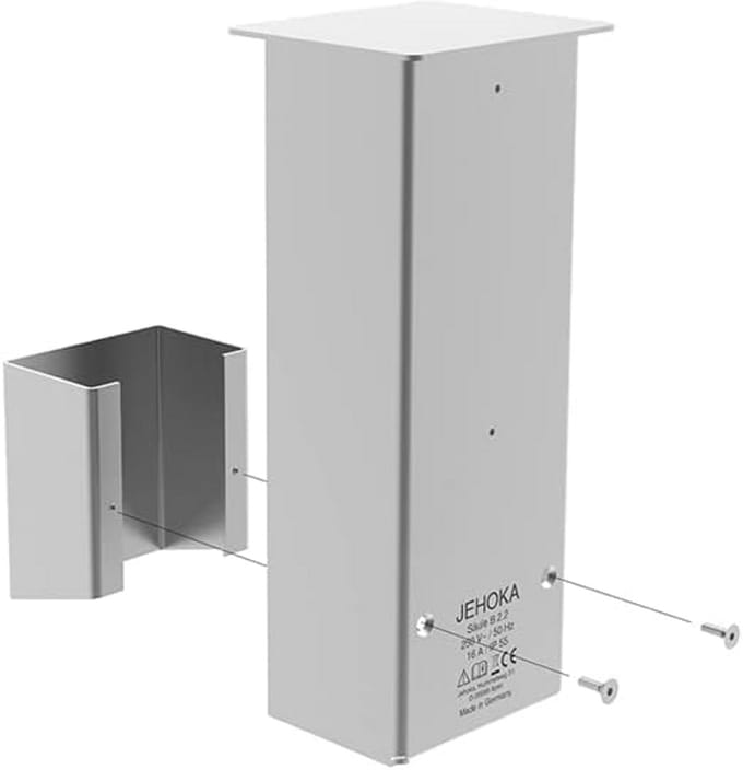 RVS Buitenstopcontact Zuil met 2 Stopcontacten - Weerbestendig IP55
