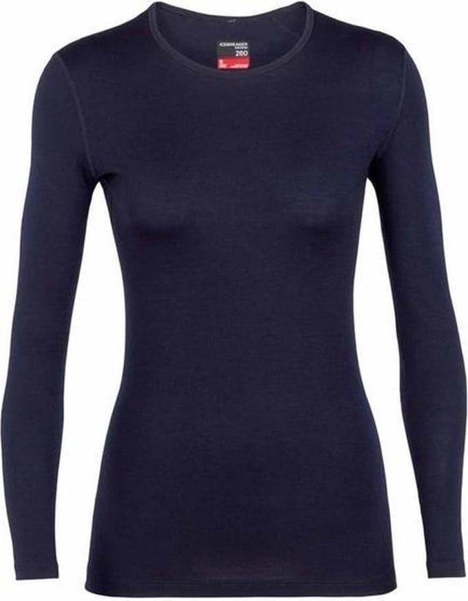 Icebreaker  - Tech Crewe Longsleeve - Dames - navy - maat L