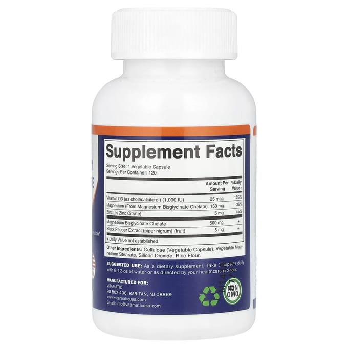 Magnesium Bisglycinaat, 120 Capsules