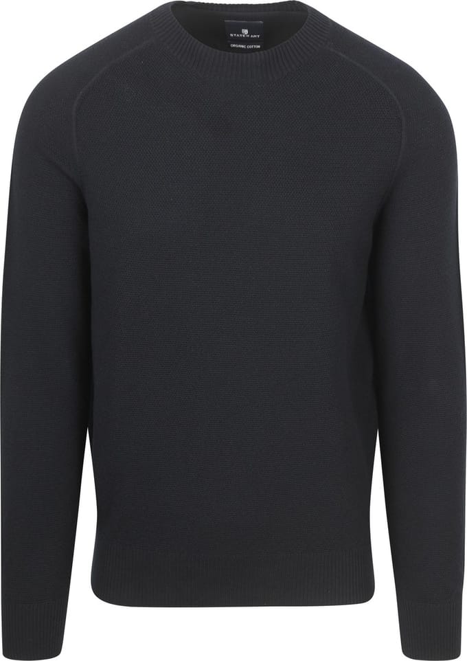 State Of Art Trui Structure Navy - Maat L - Heren - Pullovers