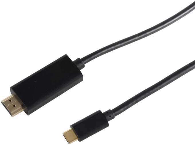 USB-C naar HDMI kabel - 4K 30Hz - 3 meter - Zwart