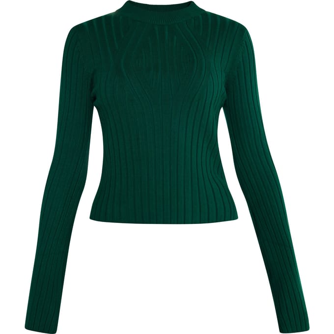 Faina Jumper Dames Smaragdgroen