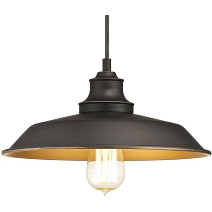 Westinghouse hanglamp Iron Hill, zwart, metaal, E27
