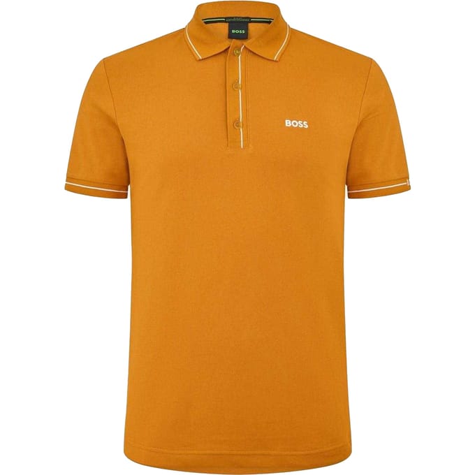 Boss Heren Paule Poloshirt (Donkergeel)