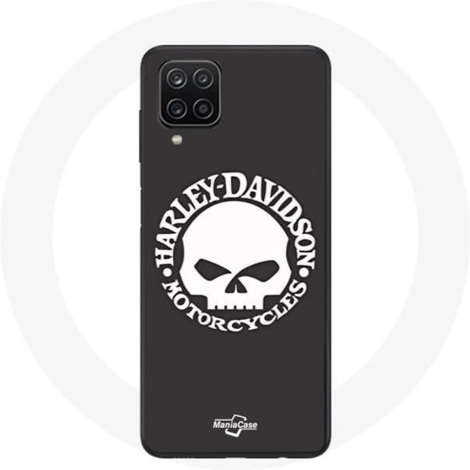 Coque - Maniacase - Samsung Galaxy A12 - Souple - Noir - Tete de mort