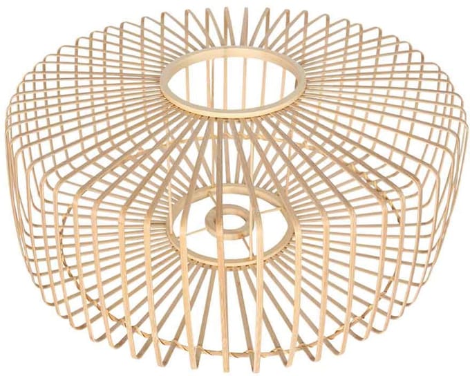 Bamboe/Houten Lampenkap Naturel ⌀40cm E27 Support Breeza-Beache Steinhauer - Trendy Design voor Binnengebruik