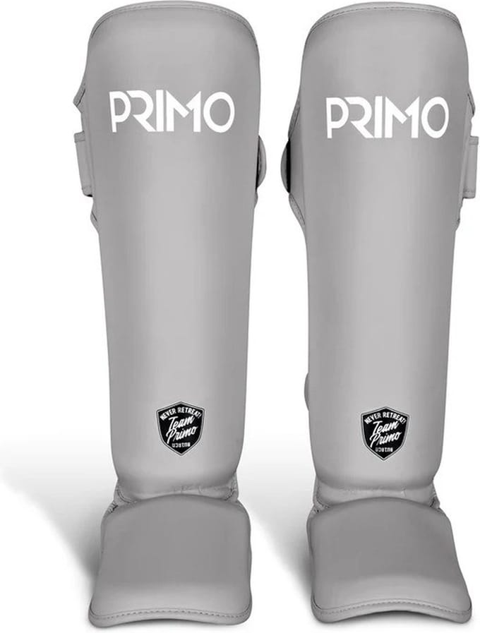 Primo Classic Muay Thai Scheenbeschermer - Grey - lichtgrijs - Maat S