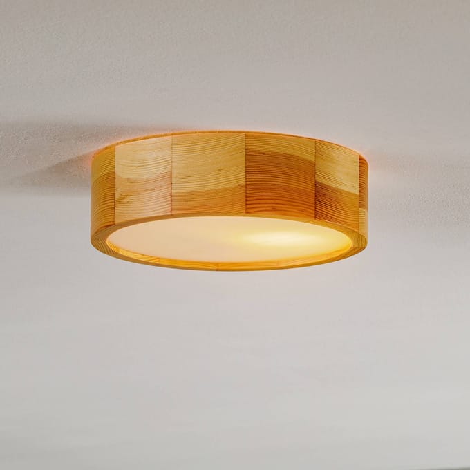 Envostar Kerio plafondlamp, Ø 27 cm, grenen naturel