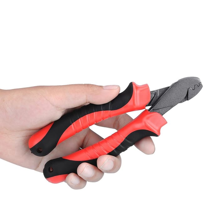 Multifunctionele Vis Krimp Tang Tool Comfortabele Rubberen Handgreep Tackle Accessoire red