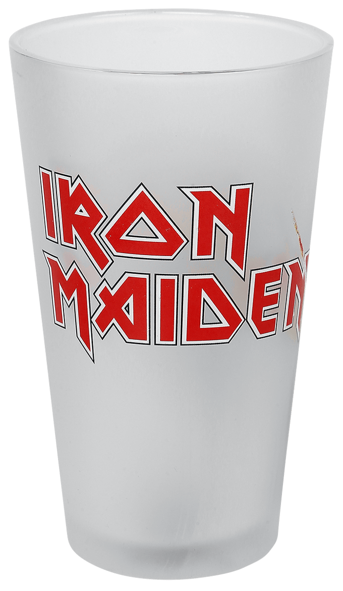 Iron Maiden Trooper Unisex Bierglas - wit - Standard