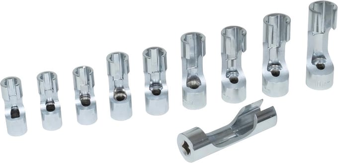 Dopsleutel Set - Moer Sockets - Sensoren Losdraaien - Speciaal Ontwerp - 10 Stuks - Chroom