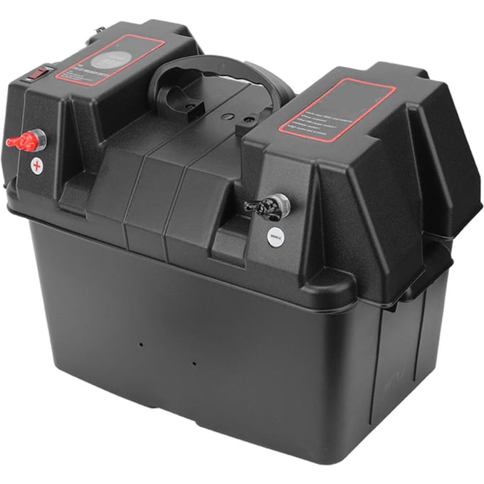 Boîte à batterie intelligente multifonctionnelle 12V Chargeur de voiture USB avec voltmètre pour voiture, bateau, camping-car