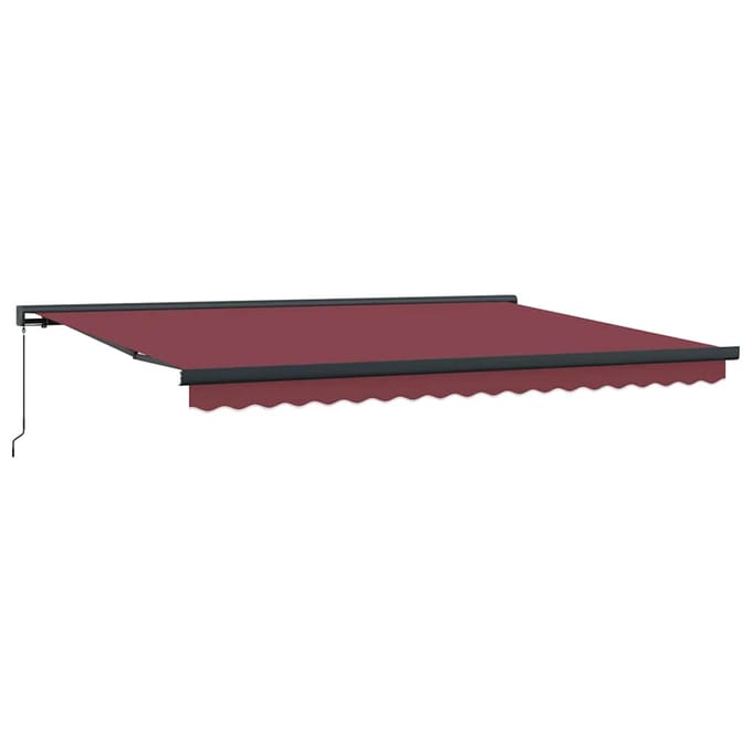 vidaXL - Luifel - handmatig - uittrekbaar - 450x300 - cm - bordeauxrood