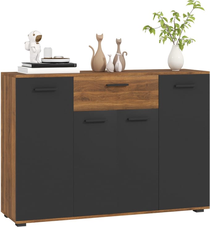 HOMCOM-Dressoir-120x35x85cm-Spaanplaat-Bruin