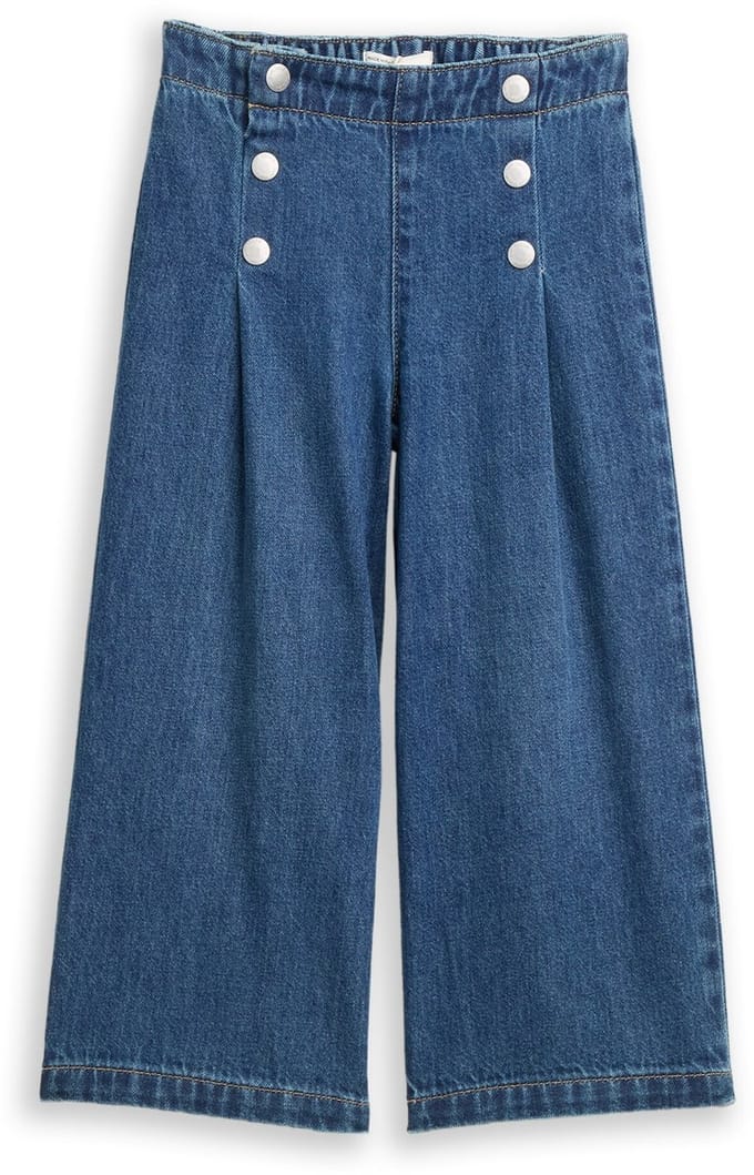 Tom Tailor - Wide leg jeans - Maat 110 - Used Mid Stone Blue Denim