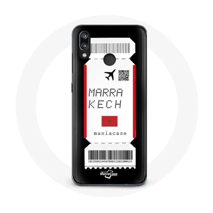 Case voor Huawei P20 Lite Vliegticket Marrakech Marokko
