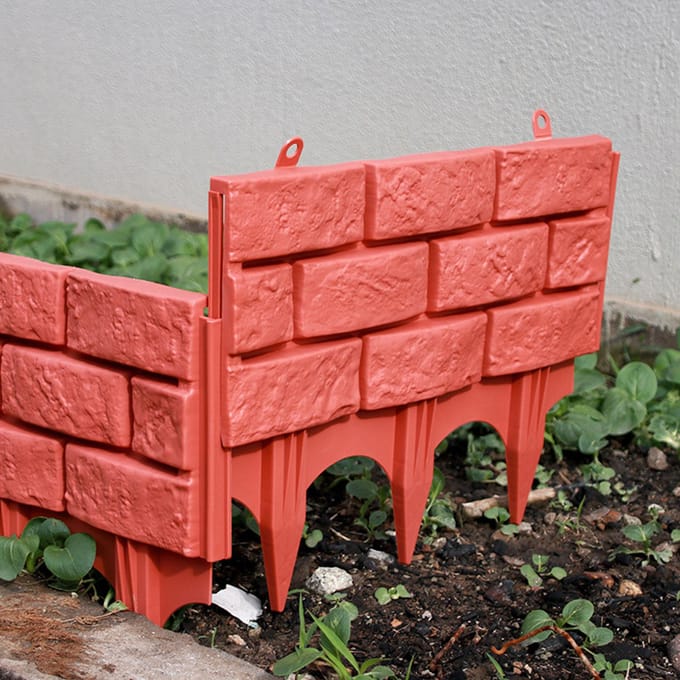Imitatie Steen Hek Hek Groen Buitenhek Combinatiehek Plastic Inzet Grondisolatie Hek Type 3 pink