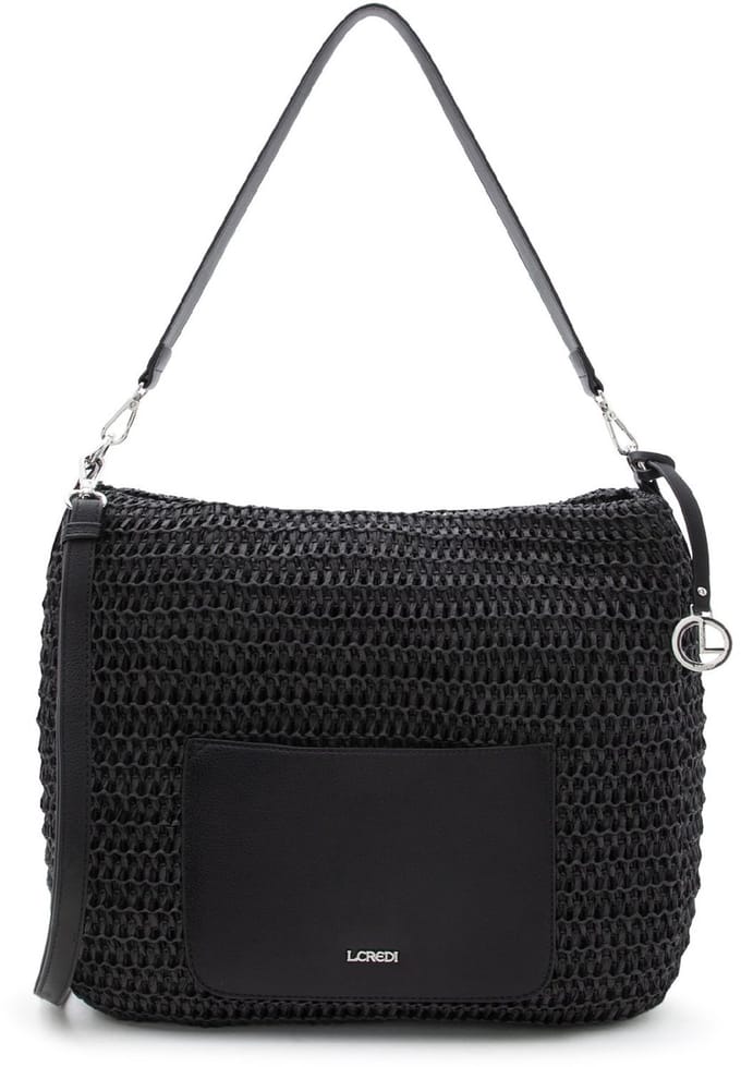 L.CREDI schoudertas Ramina Hobo Bag Schwarz zwart