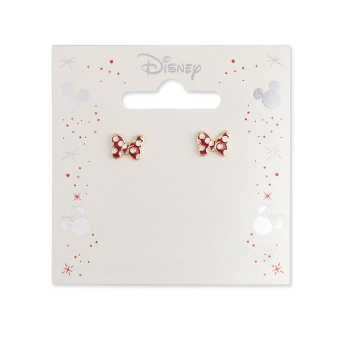 Disney - Minnie Mouse Red Polka Dot Bow Earrings