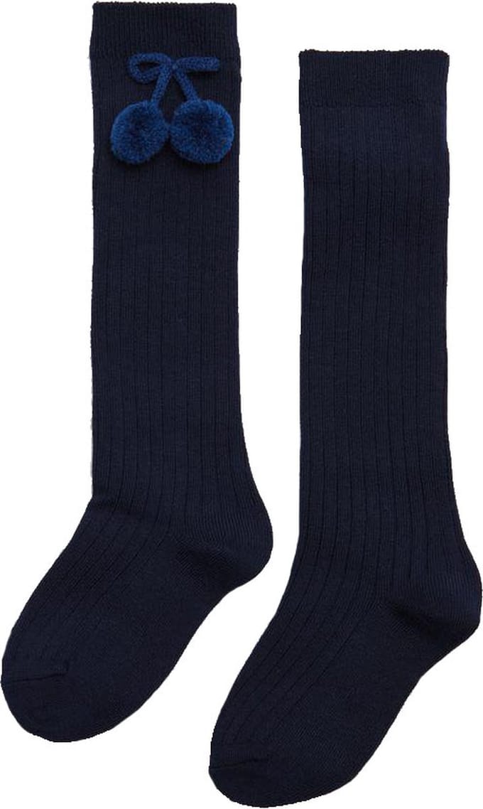 iN ControL 2pack kniekousen rib/pompom navy 15/17