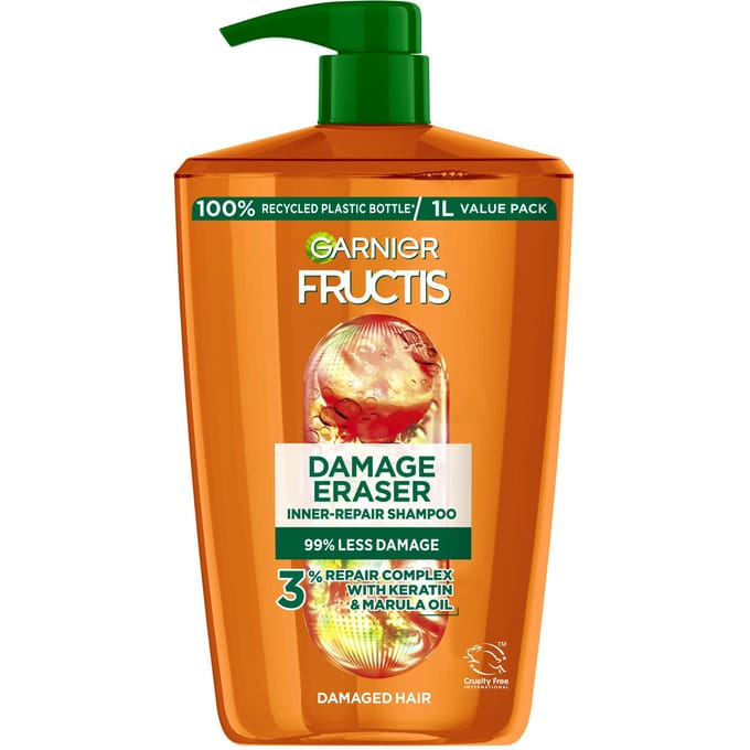 Garnier Fructis Damage Eraser Shampoo For Damaged Hair 1000 ml