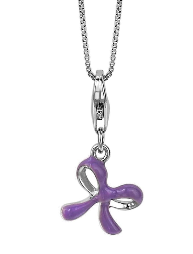 Orphelia Kids Pendant + Chain Purple Bow ZH-6059/1