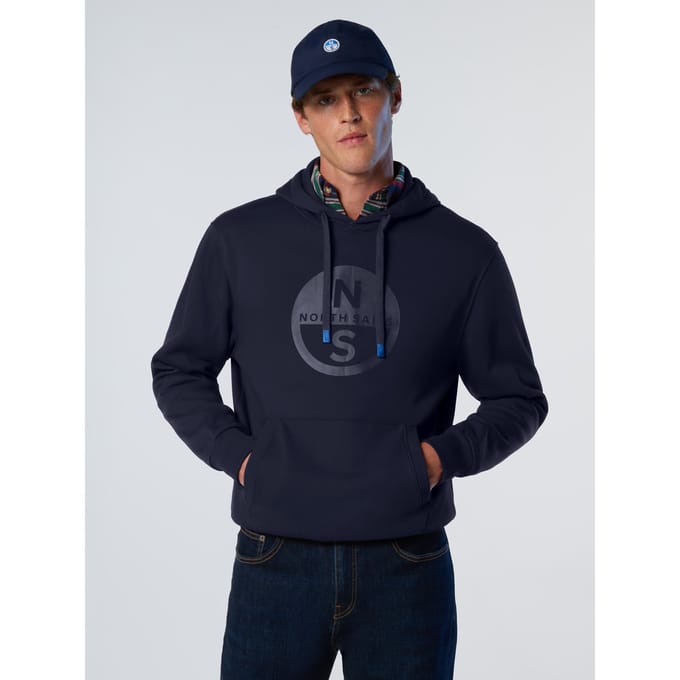 North Sails Hoodie Met maxi logo print