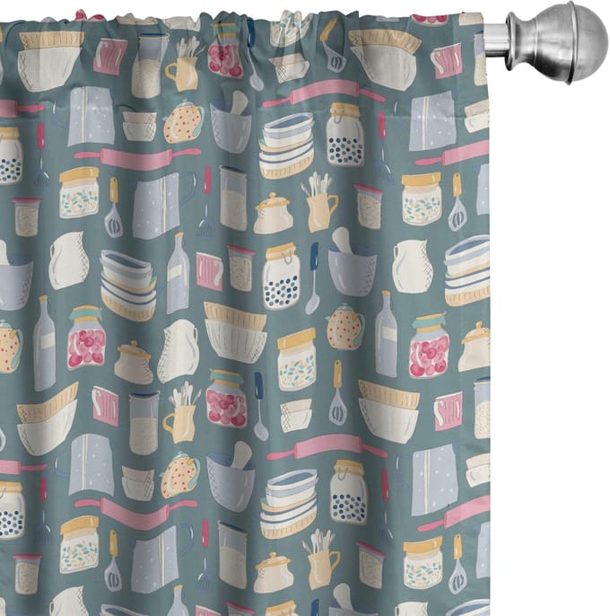 ABAKUHAUS Gordijnen – 2x75x175 cm – Microfiber – Multicolor