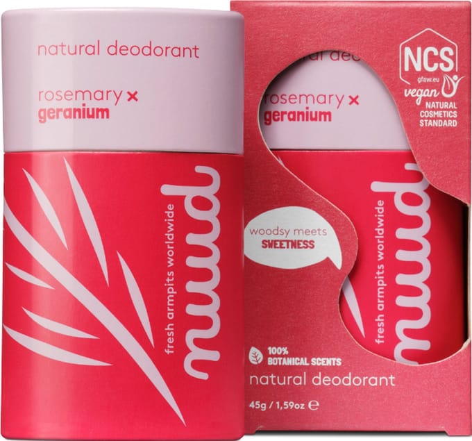 nuud - natuurlijke, vegan deodorant - Rozemarijn x Geranium Stick