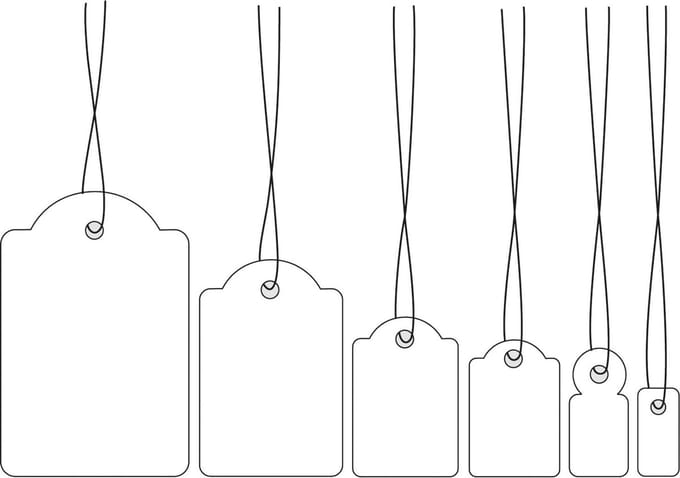 Herma Strung marking tags 18x28mm with red string 1000 pcs.