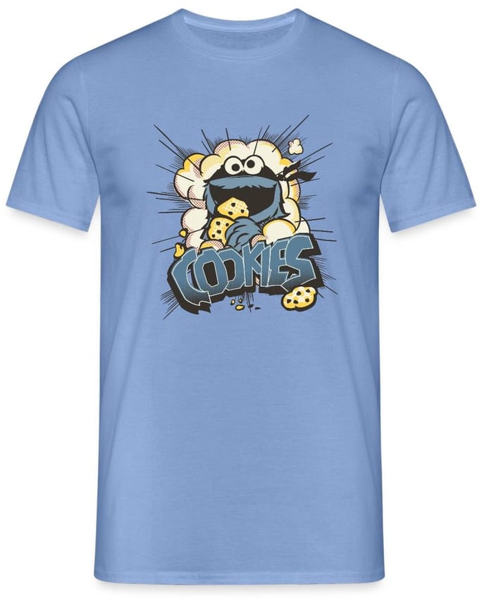 Sesamstraat Koekiemonster En Koekjes T-Shirt Heren