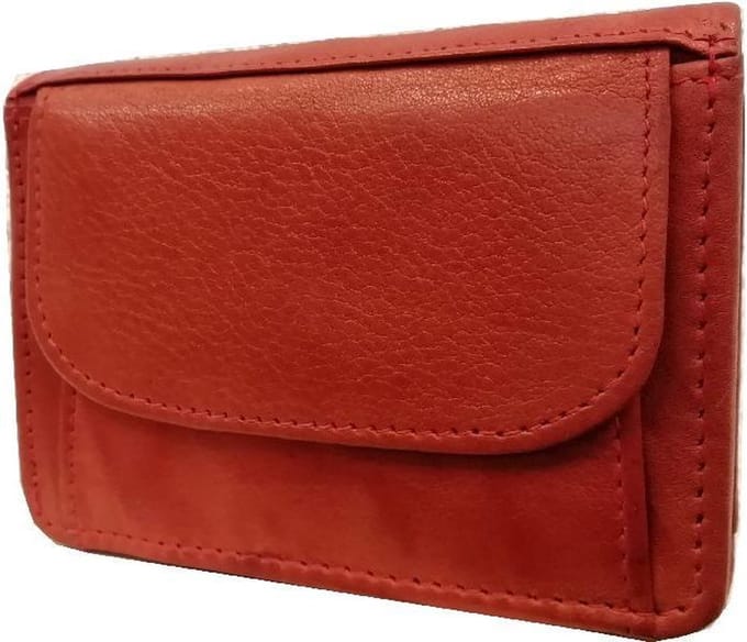 Bear Design Nana Leren Overslagportemonnee - Rood