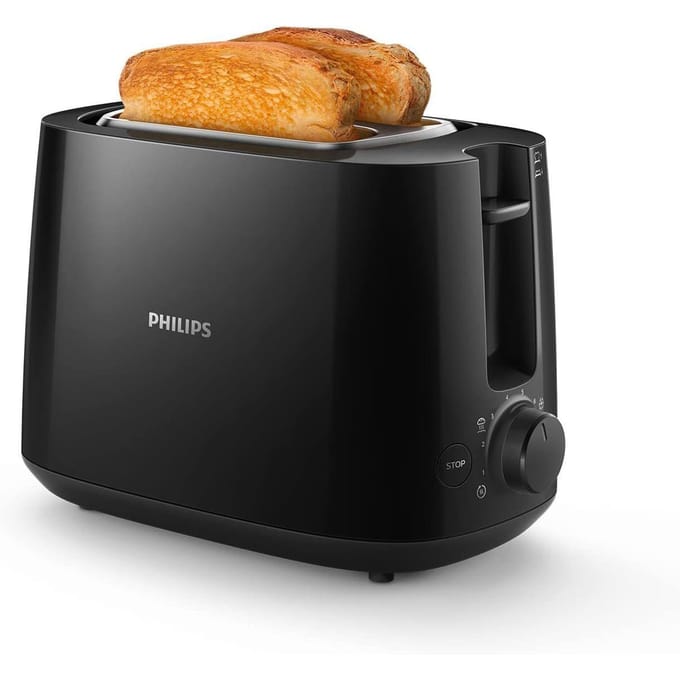 Grille-pain - PHILIPS - HD2581/90 - 2 fentes larges - Noir