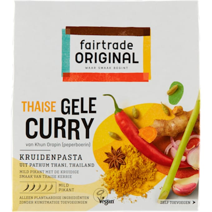 Gele curry kruidenpasta Fairtrade