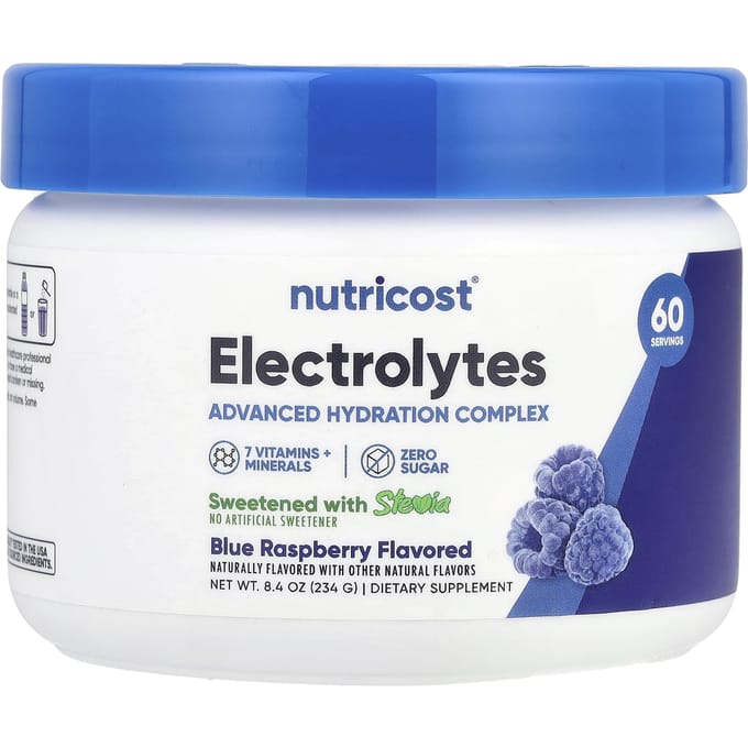 Nutricost, Elektrolyten, Geavanceerd Hydratatiecomplex, Blauwe Framboos, 8,4 oz (234 gr)