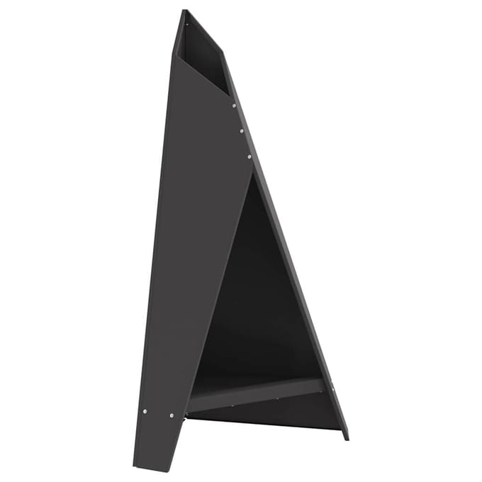 vidaXL - Vuurkom - Zwart - 58 - x - 40 - x - 100 - cm - weervast - staal