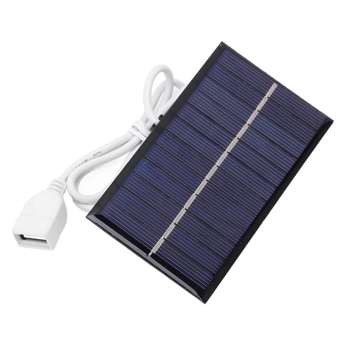 1W 6V Zonnepaneel Oplader Draagbaar DIY Zonne-opladerbord Zonnecel voor Mobiele Telefoon Thuis gray