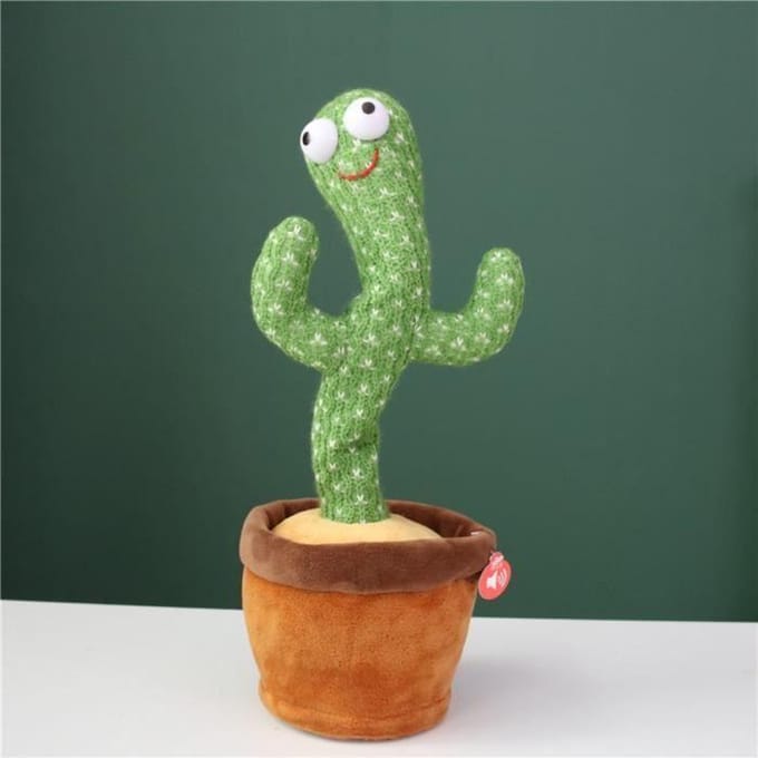 Dansende Cactus Knuffel - Meerkleurig - Voor Kinderen - PP Katoen - Danst en Zingt groen