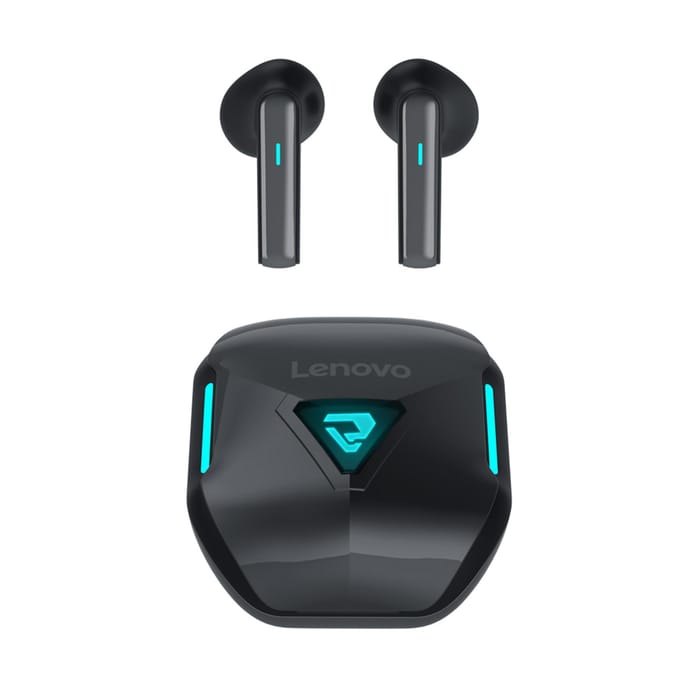 Casque de jeu Lenovo TG132 BT 5.3 Casque de jeu sans fil à faible latence pour course à pied noir