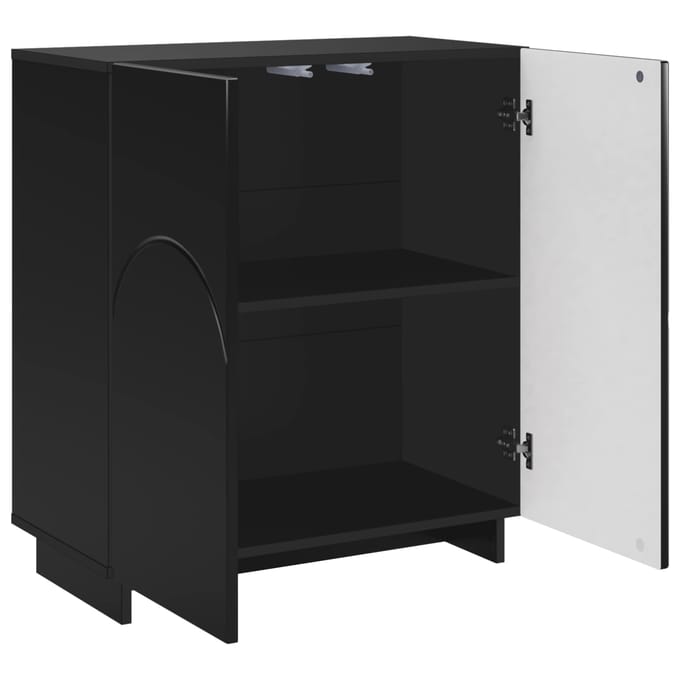 vidaXL - Dressoir - Zwart - 67 - x - 34,5 - x - 75 - cm - Bewerkt - hout