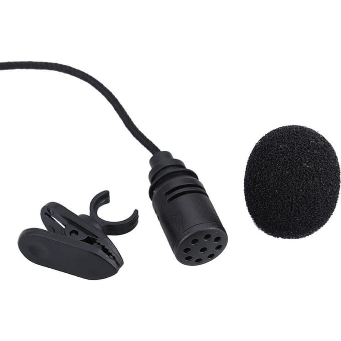 Mini Draagbare Clip-on Revers Lavalier Handsfree 3.5mm Jack Condensator Microfoon Mic voor Computer PC zwart