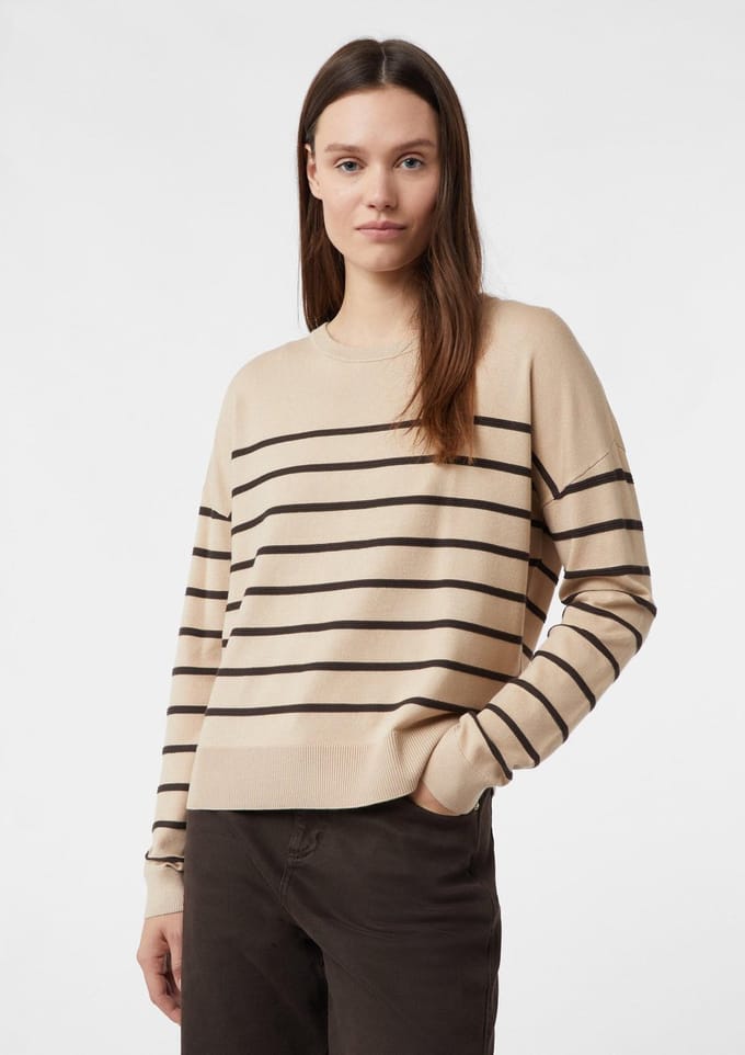 Pull gemêleerd gestreept dames COMMA