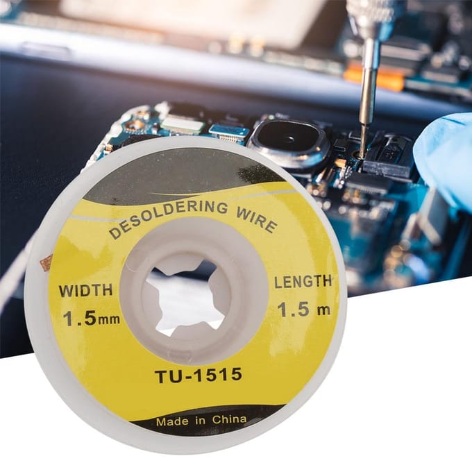 1.5m 1.5mm BGA Soldeerlont Desoldeersel Vlecht Draad PCB Soldeerverwijderaar