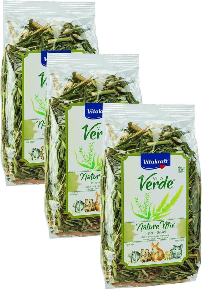 Vitakraft Vita-Verde Haver En Graan - Knaagdiersnack - 3 x 100 g