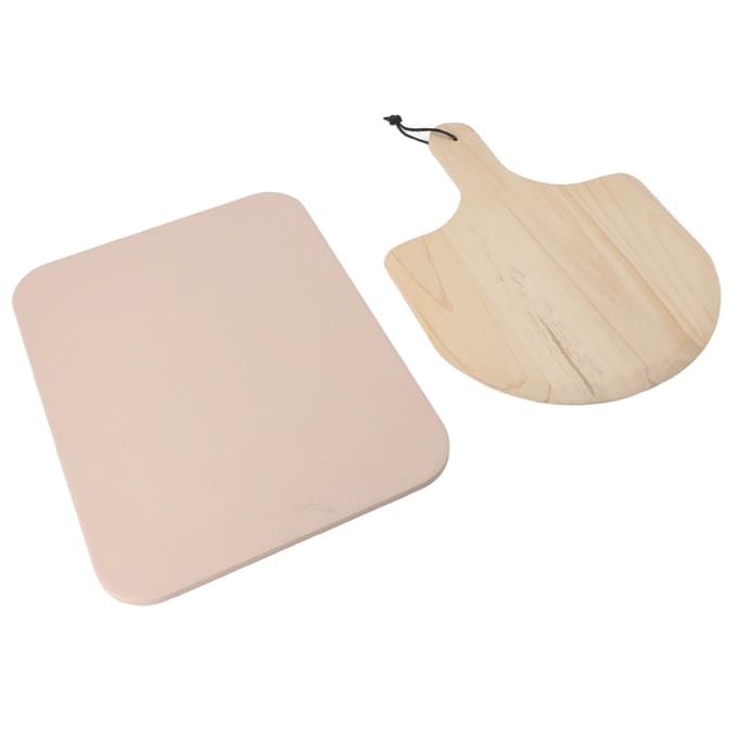 Pizza Steen Cordieriet Uniforme Warmteoverdracht met Pizza Schep Peddel Pizza Baksteen voor Keuken beige
